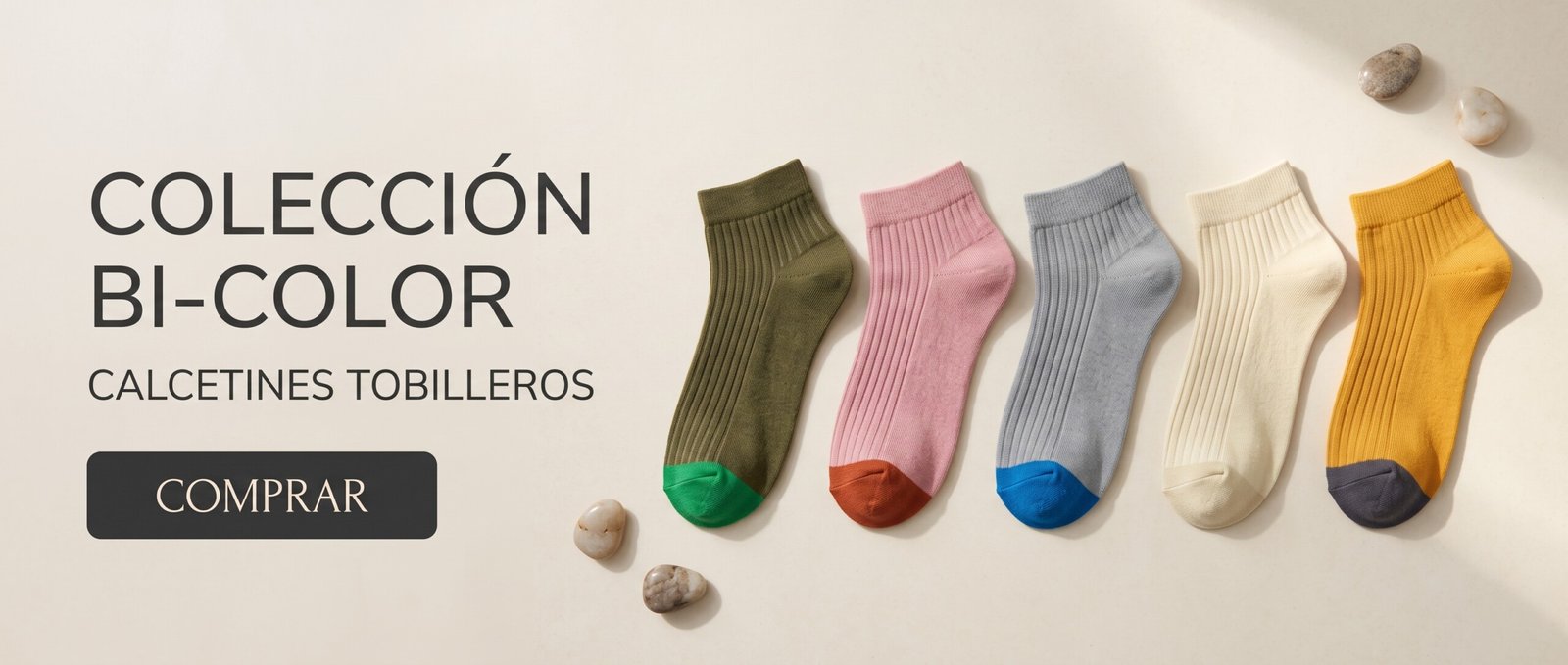 Colección Bi-Color: calcetines tobilleros. Comprar
